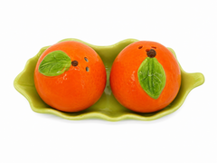 3 Pcs Orange Salt & Pepper Set with Tray – Fruit Design Seasoning Set