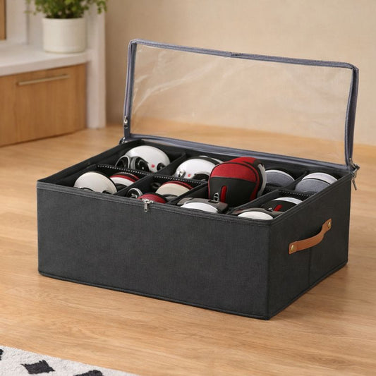 12 Partition Shoe Organizer – Foldable Shoe Storage Box with Compartments