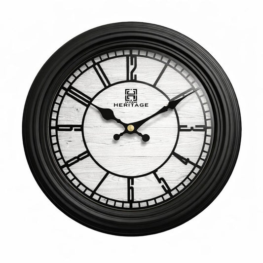 Heritage Vintage Wall Clock 10.75" – Classic Roman Numeral Design - Habitt