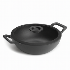Prestige Cast Iron Deep Karahi with Glass Lid 20 cm