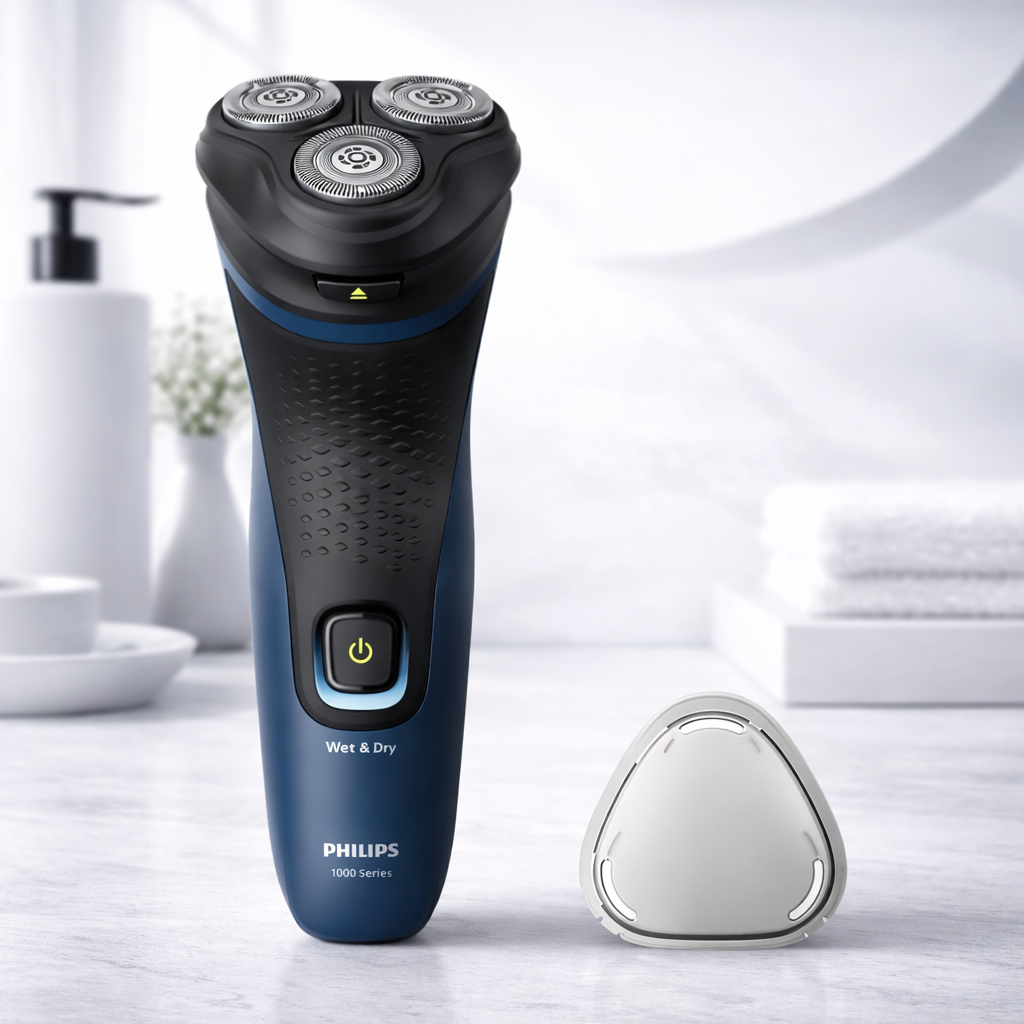 Philips S1151/00 1000 Series Wet & Dry Electric Shaver | Cordless Rotary Shaver for Comfortable Daily Shaving - Habitt