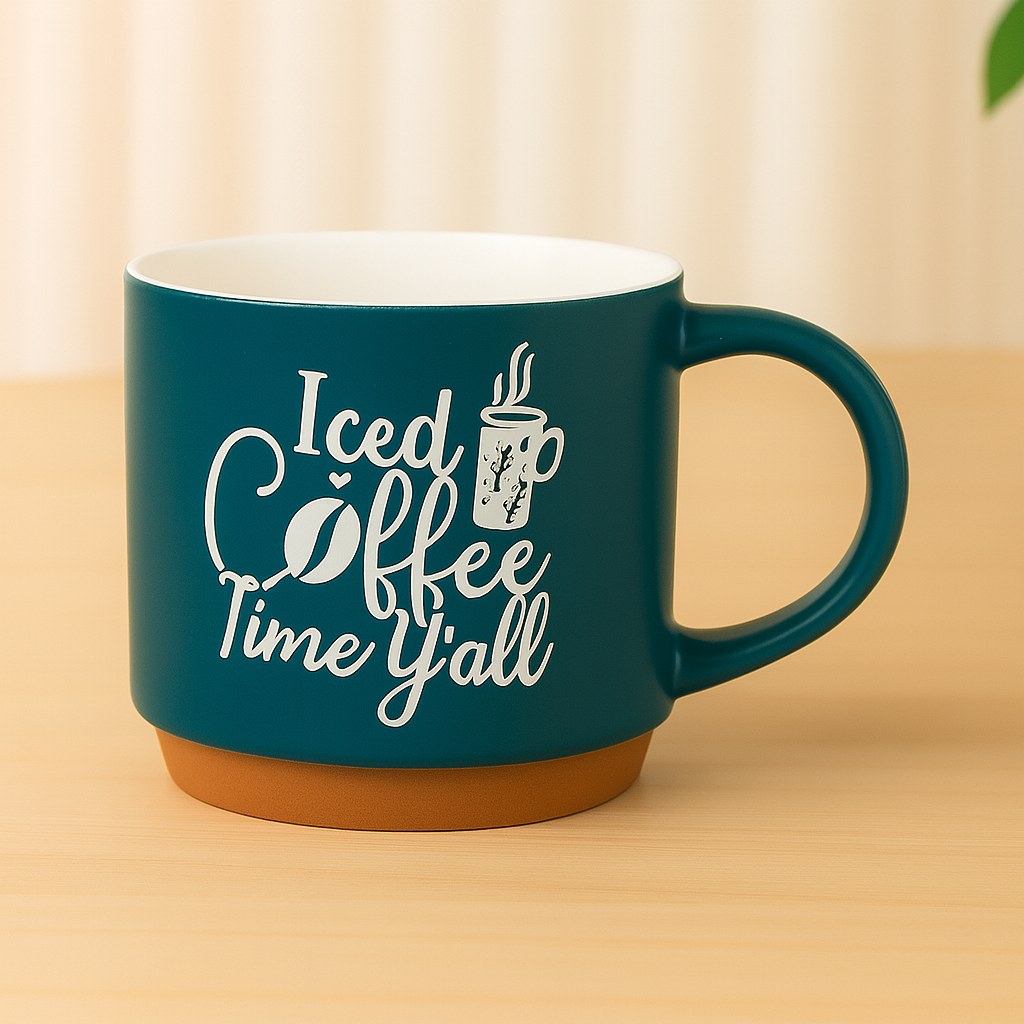 Iced Coffee Time Y’all Mug – Trendy Ceramic Cup for Coffee Lovers