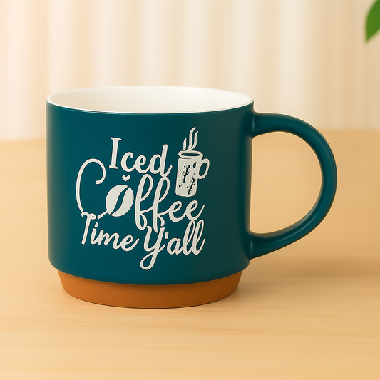 Iced Coffee Time Y’all Mug – Trendy Ceramic Cup for Coffee Lovers