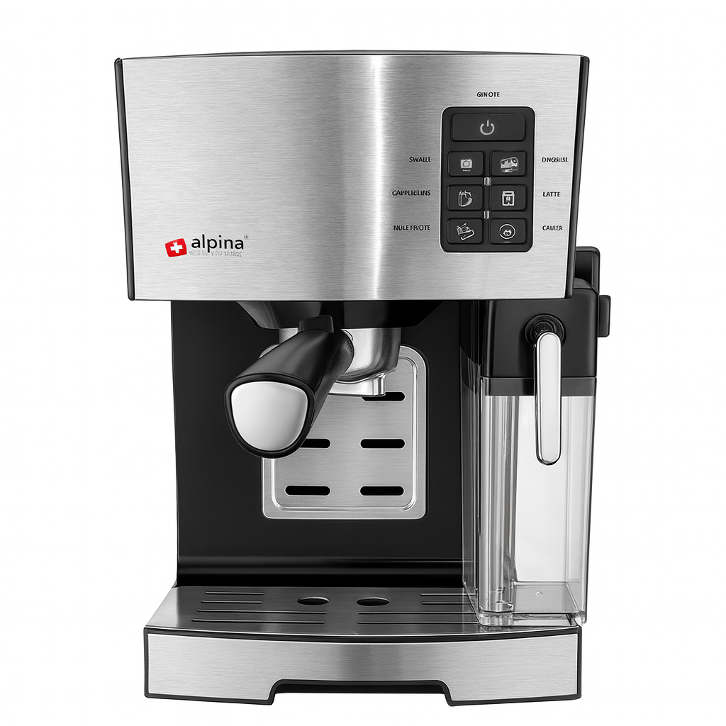 Alpina SF-2812 Espresso Coffee Machine – 15-Bar Italian Pump, 1470W, Built-In Milk Frother & 700ml Milk Tank