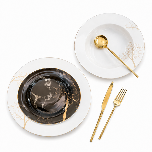 Modern 18-Piece Plate Set | Complete Dining & Tableware Collection