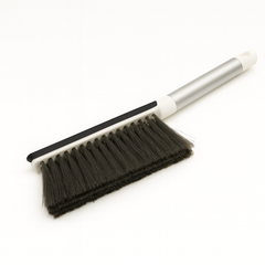 Aluminum Brush with Built-In Wiper for Dual-Action Dusting &amp; Floor Cleaning