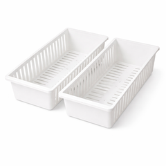 1 Pc Plastic Storage Basket Organizer – Multipurpose Kitchen & Closet Storage Tray (Small, Medium, Large, XL) - Habitt