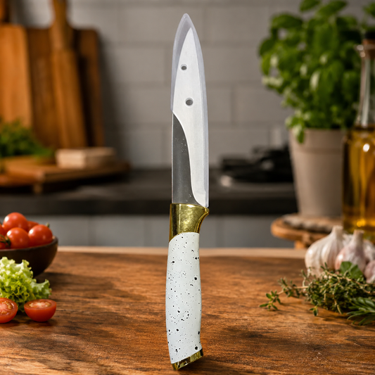 Loose Kitchen Knife Set with Golden Finish Handle - Habitt