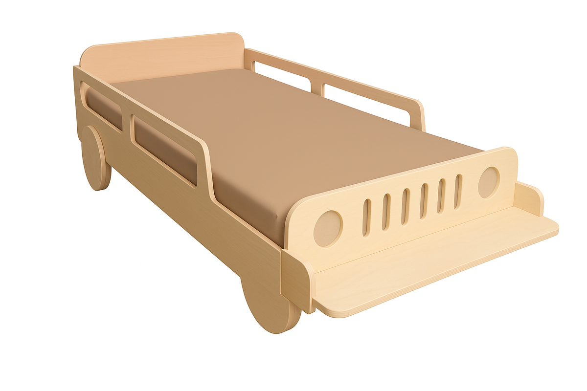 Wooden Cart Bed Single