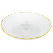 Acrylic Fruit Bowl with Golden Edge – Elegant Serving Bowl (Small, Large) - Habitt