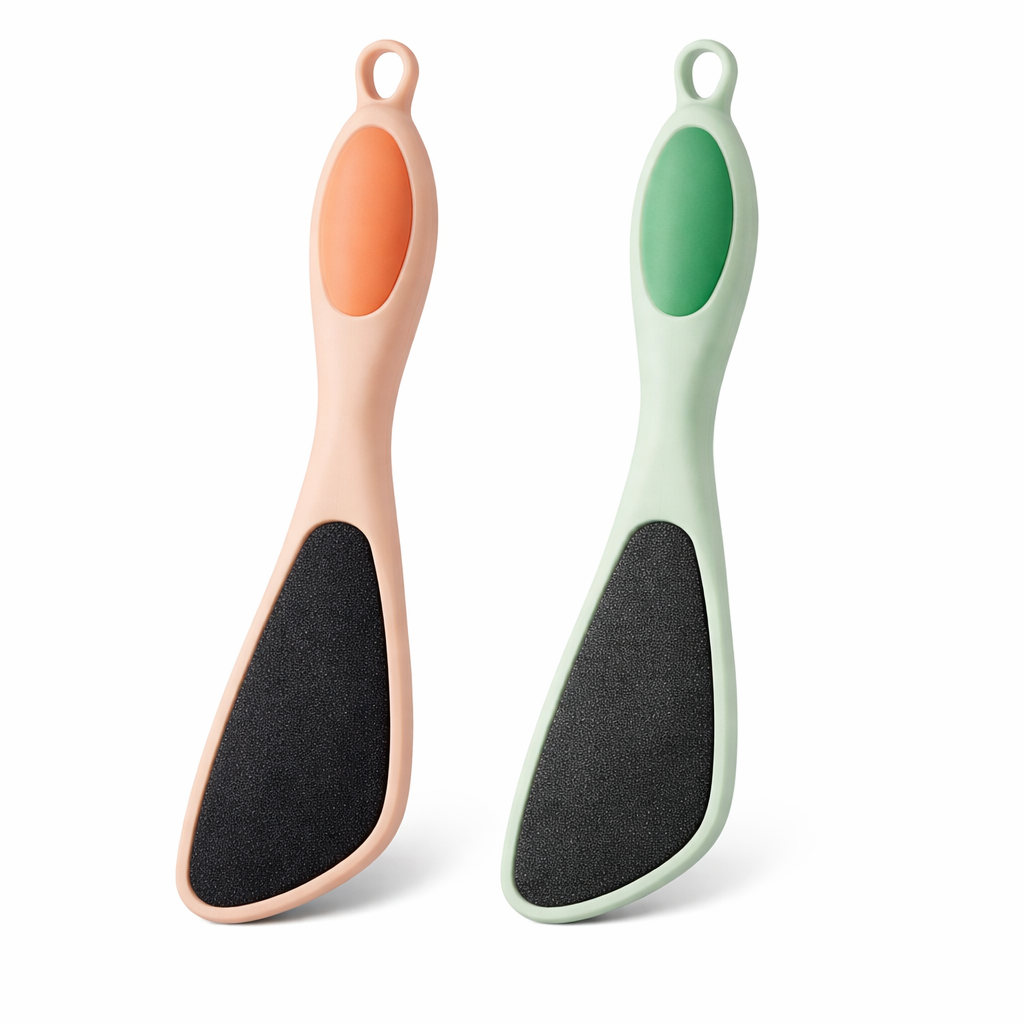 1 PC Double Sided Foot File Callus Remover – Pedicure Heel Scrubber (Assorted Colors) - Habitt