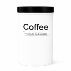 Kleeyo White Spice Jar with Black Lid – Multipurpose Storage Container for Spice, Coffee, Sugar & Tea - Habitt