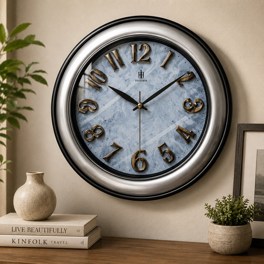Heritage Wall Clock Dynamite 3D 22’’ – Silver Frame Edition
