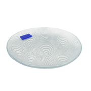 Clear Pressed-Glass Peacock-Pattern Dessert Plate Set – 6 Pieces, 178 mm Diameter - Habitt