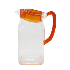 SQ Jug 1900ml – Available in Sky Blue, Purple, Orange, Clear, Amber & Blue | Premium Polycarbonate Square Pitcher - Habitt