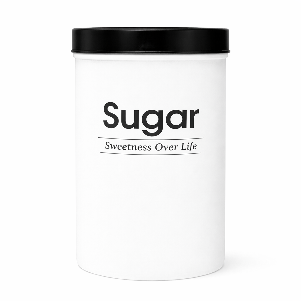 Kleeyo White Spice Jar with Black Lid – Multipurpose Storage Container for Spice, Coffee, Sugar & Tea - Habitt