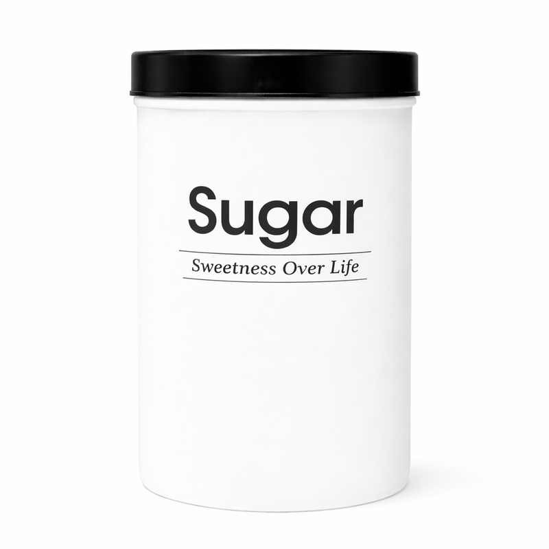 Kleeyo White Spice Jar with Black Lid – Multipurpose Storage Container for Spice, Coffee, Sugar & Tea - Habitt