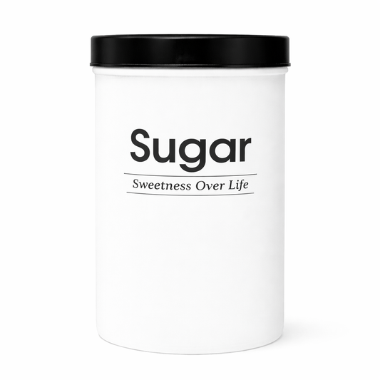 Kleeyo White Spice Jar with Black Lid – Multipurpose Storage Container for Spice, Coffee, Sugar & Tea - Habitt