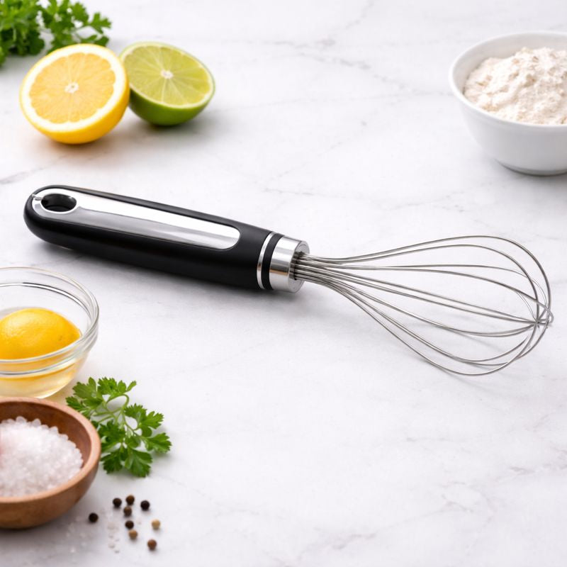 Egg Beater Whisk – Stainless Steel Hand Whisk for Baking & Cooking