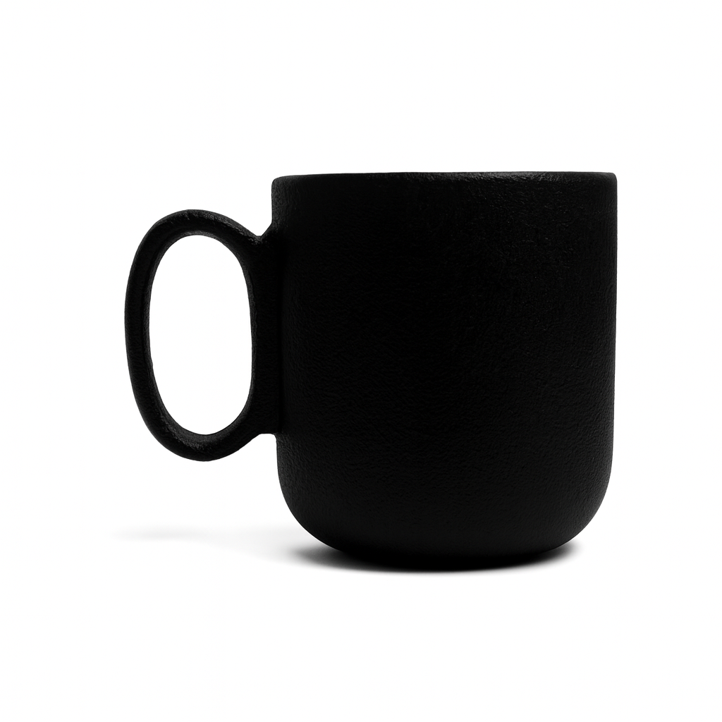 Matte Black Ceramic Mug – Minimalist Coffee & Tea Cup