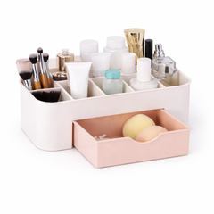 Imperial Necessities Organizer – Multi-Compartment Cosmetic & Vanity Storage Box with Drawer - Habitt