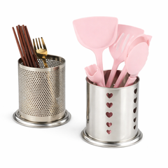 1 PC Stainless Steel Spoon Holder – Premium Cutlery Stand (Assorted Designs) - Habitt