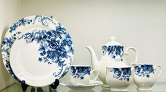 CLAYTAN GORGEOUS NAVY BLUE 24PCS TEA SET
