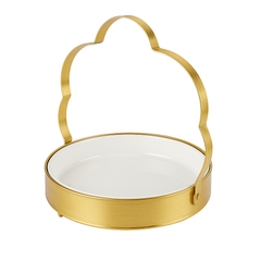 Elegant Gold Handle Ceramic Platter – Small, Medium & Large