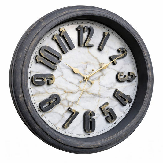 Heritage Wall Clock Sunrise 3D – 18 Inch Marble Effect Decorative Wall Clock (Plastic)