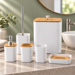 Bathroom Set 6-Piece ABS Round