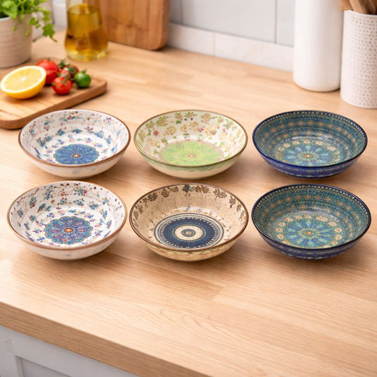 6-Piece Decorative Ceramic Bowl Set - Habitt