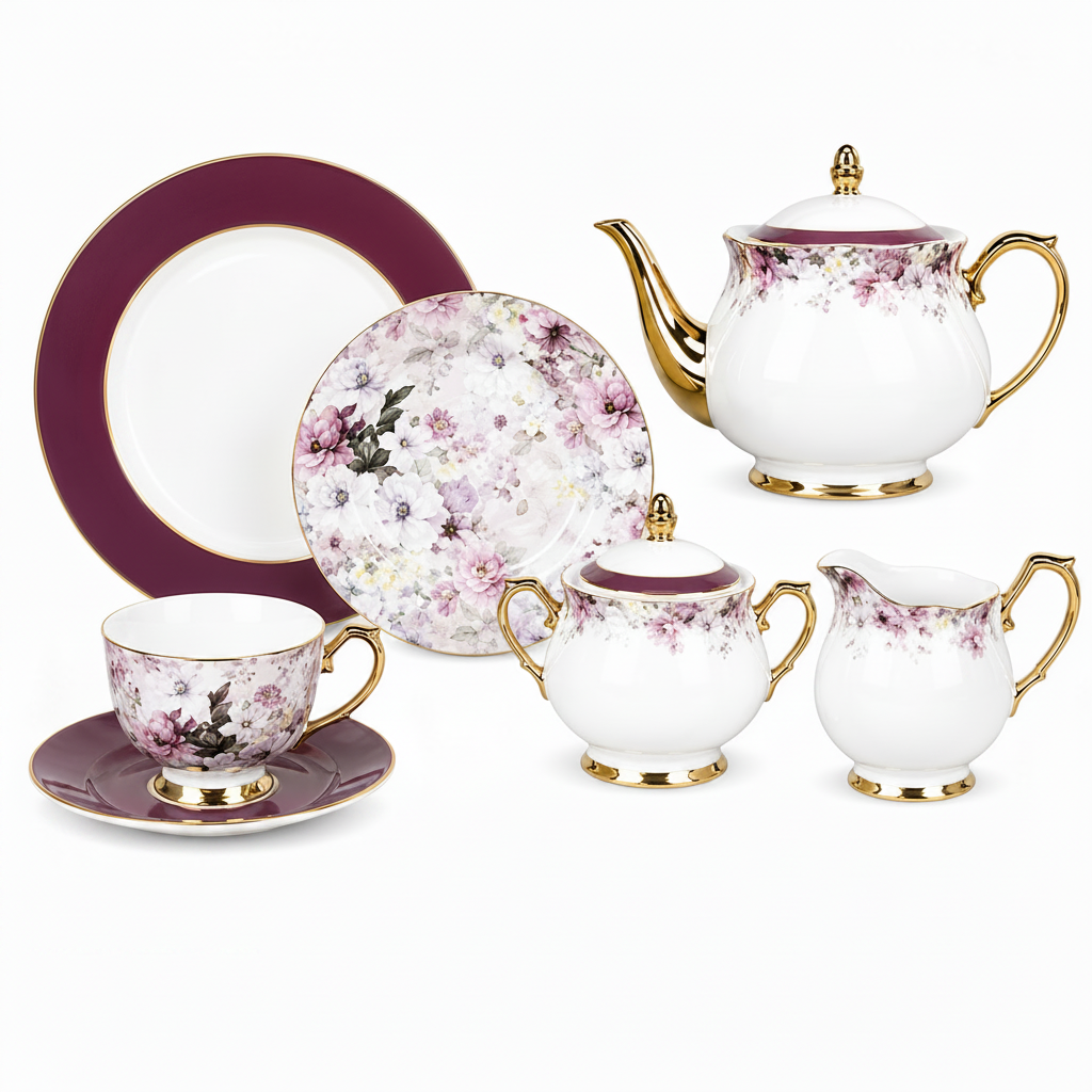 Royal 24-Piece Tea Set | Elegant Tea & Serving Collection