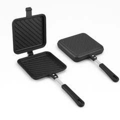 Premium Non-Stick Sandwich Maker Pan – Double-Sided Grill Toaster for Gas Electric Stove | Heat-Resistant Handle, Easy to Clean