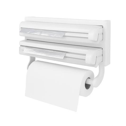 Triple Paper Dispenser Wall Mount – Cling Film, Foil  & Towel Holder