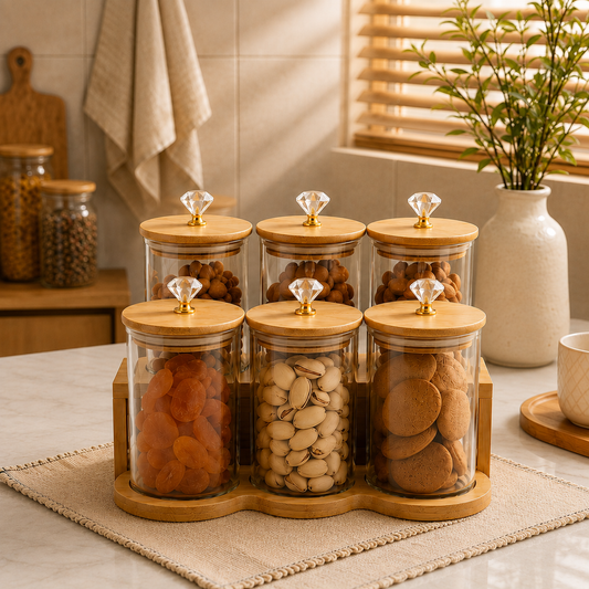 Diamond Storage Jar – 6 Piece Set