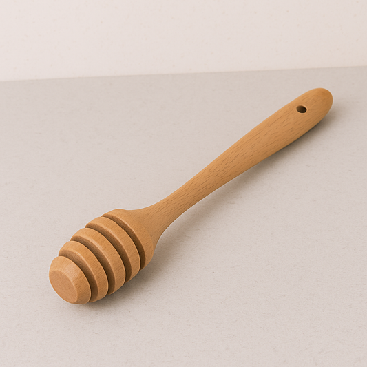 Prestige Wooden Honey Dispenser – Natural Wood Honey Drizzler