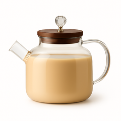 Elegant Glass Kettle with Wooden Lid – 1 Litre &1.5 Litre