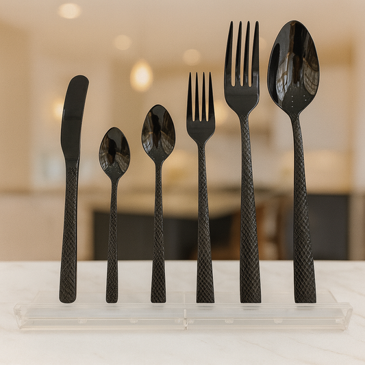 Textured Stainless Steel Spoon & Cutlery Set