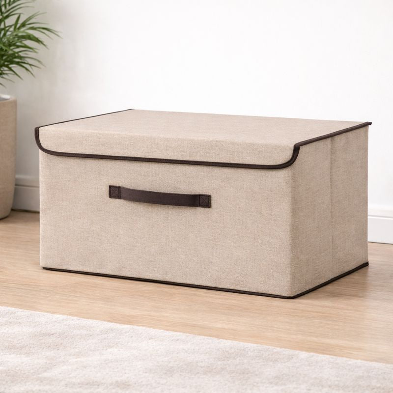 Multifunctional Cloth Storage Box – Large Capacity Fabric Organizer with Lid