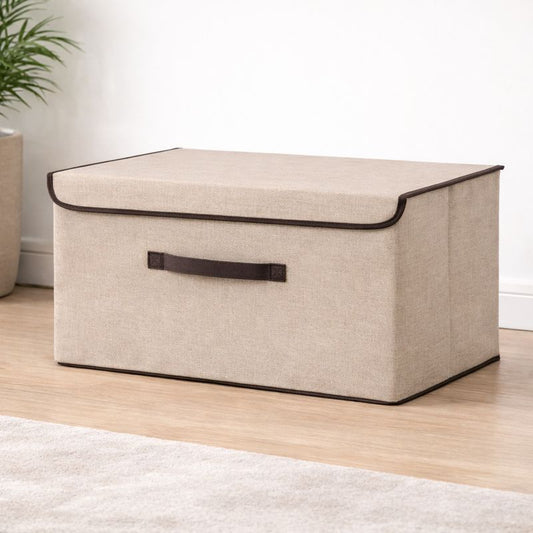 Multifunctional Cloth Storage Box – Large Capacity Fabric Organizer with Lid