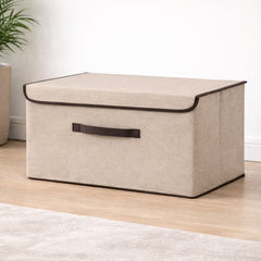 Multifunctional Cloth Storage Box – Large Capacity Fabric Organizer with Lid