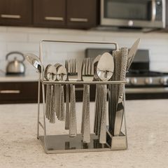 38-Piece ALPEN Cutlery Set – Stainless Steel with Textured Handles