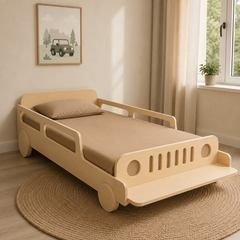 Wooden Cart Bed Single