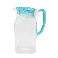 SQ Jug 1900ml – Available in Sky Blue, Purple, Orange, Clear, Amber & Blue | Premium Polycarbonate Square Pitcher - Habitt