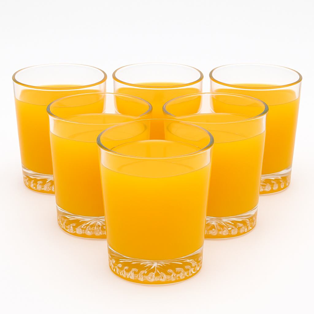 Deli Glassware Tumbler Glass Set 280ml (Y75088) – 6-Piece Clear Drinking Glasses