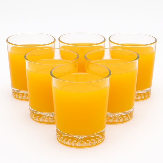 Deli Glassware Tumbler Glass Set 280ml (Y75088) – 6-Piece Clear Drinking Glasses
