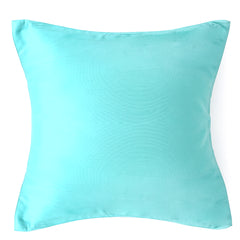 Sky Blue Raw Silk Cushion Cover 18x18 – Elegant Decorative Throw Pillow for Sofa, Bed & Living Room
