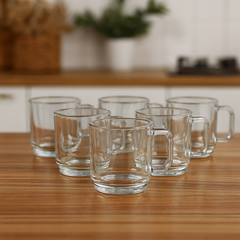 Smoke Glass Cup Set – 205 ml (6 pcs)