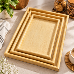 3-Piece Tray Set – Multipurpose Serving Trays for Kitchen, Dining & Home