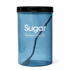 Kleeyo Blue Spice Storage Jar with Black Lid – Multipurpose Container for Coffee, Sugar, Tea & Kitchen Spices - Habitt